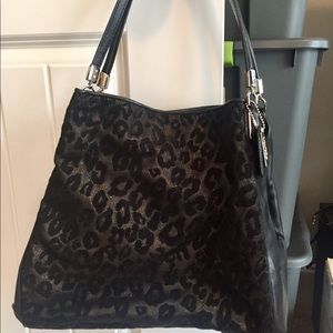 Coach - Purse - Black/metallic animal print